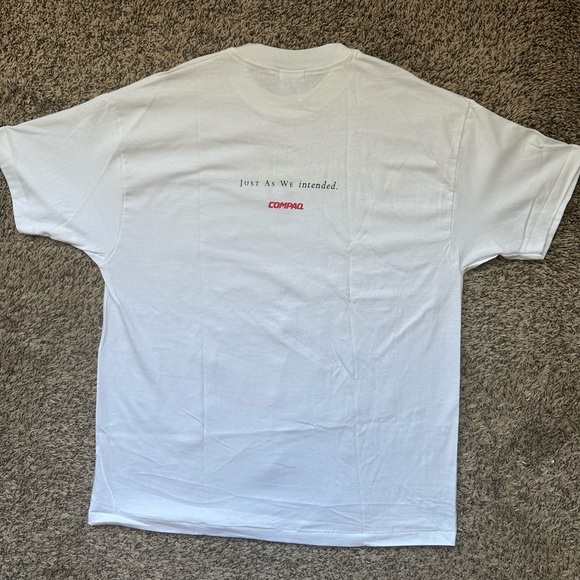 COMPAQ Vintage Shirt Men’s XL Computer Single Stitch Hanes BEEFY - Picture 2 of 7